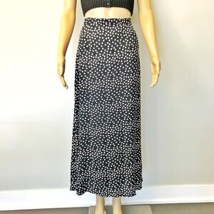 SUZY SHIER Gorgeous Polka Dots Boho  Pattern Cottagecore Summer Maxi Skirt.Small